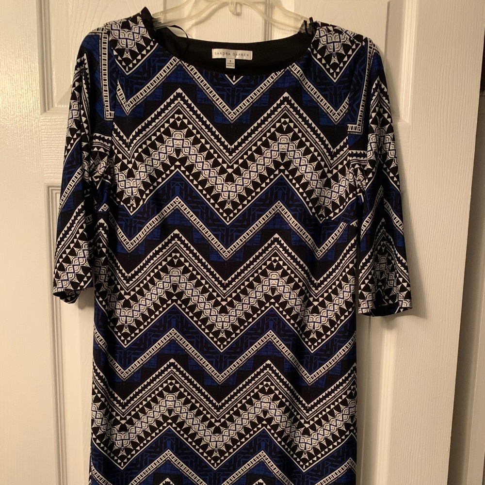 Blue /White /black Dress